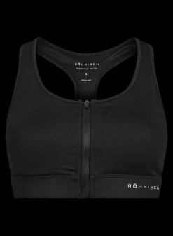 Essential Zip Sportsbra, Black