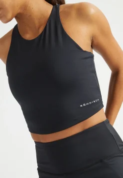Flattering Cropped Racerback, Black