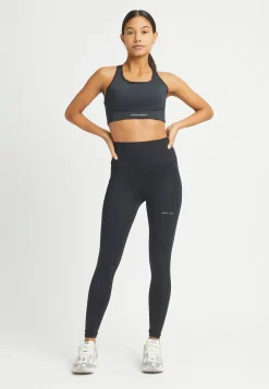 Flattering Curved High Waist Tights, Black