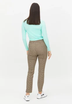 Jess Yarndye Pants, Minicheck Brown