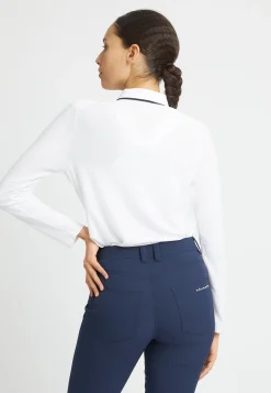 Miriam Long Sleeve Poloshirt, White